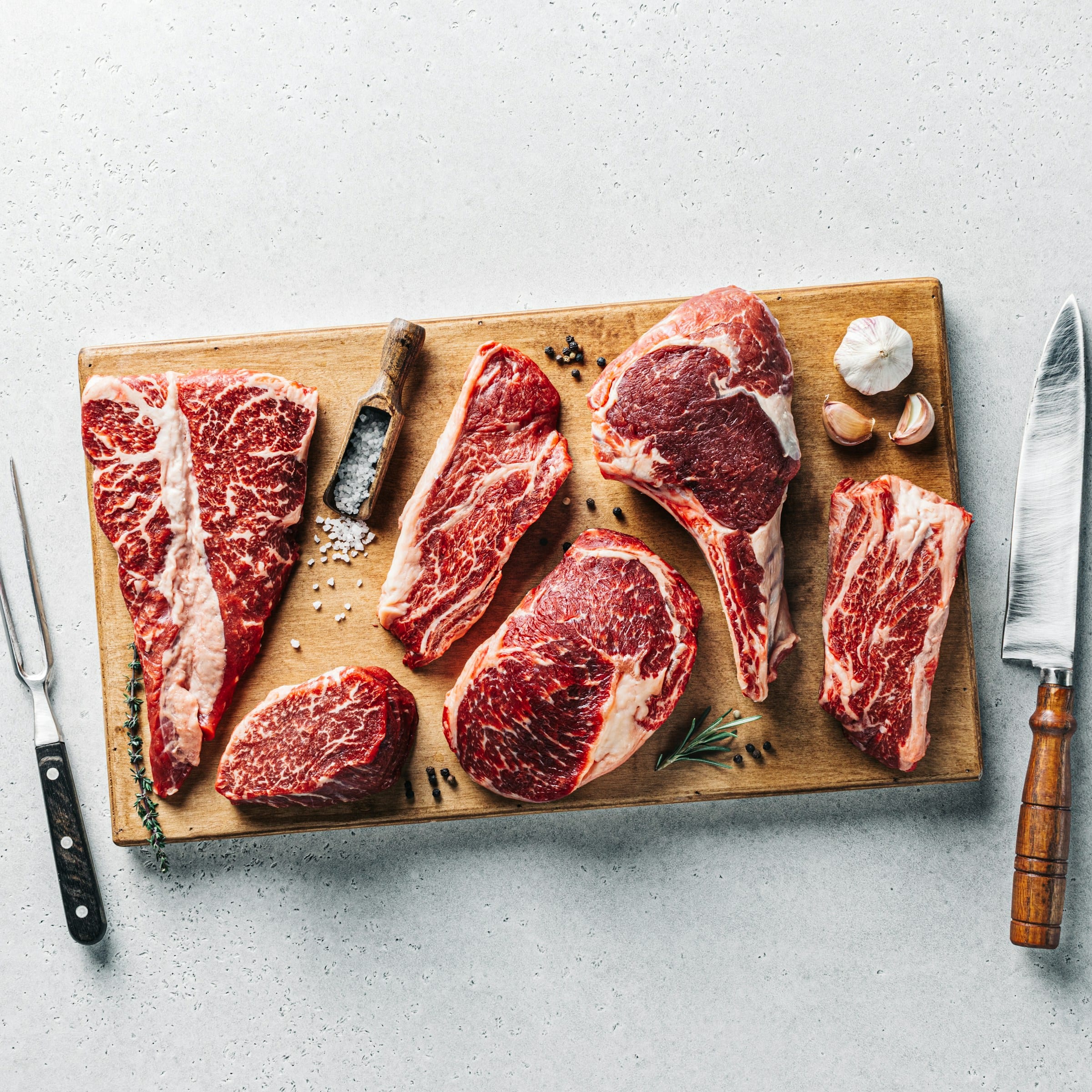 Storefront butcher counter