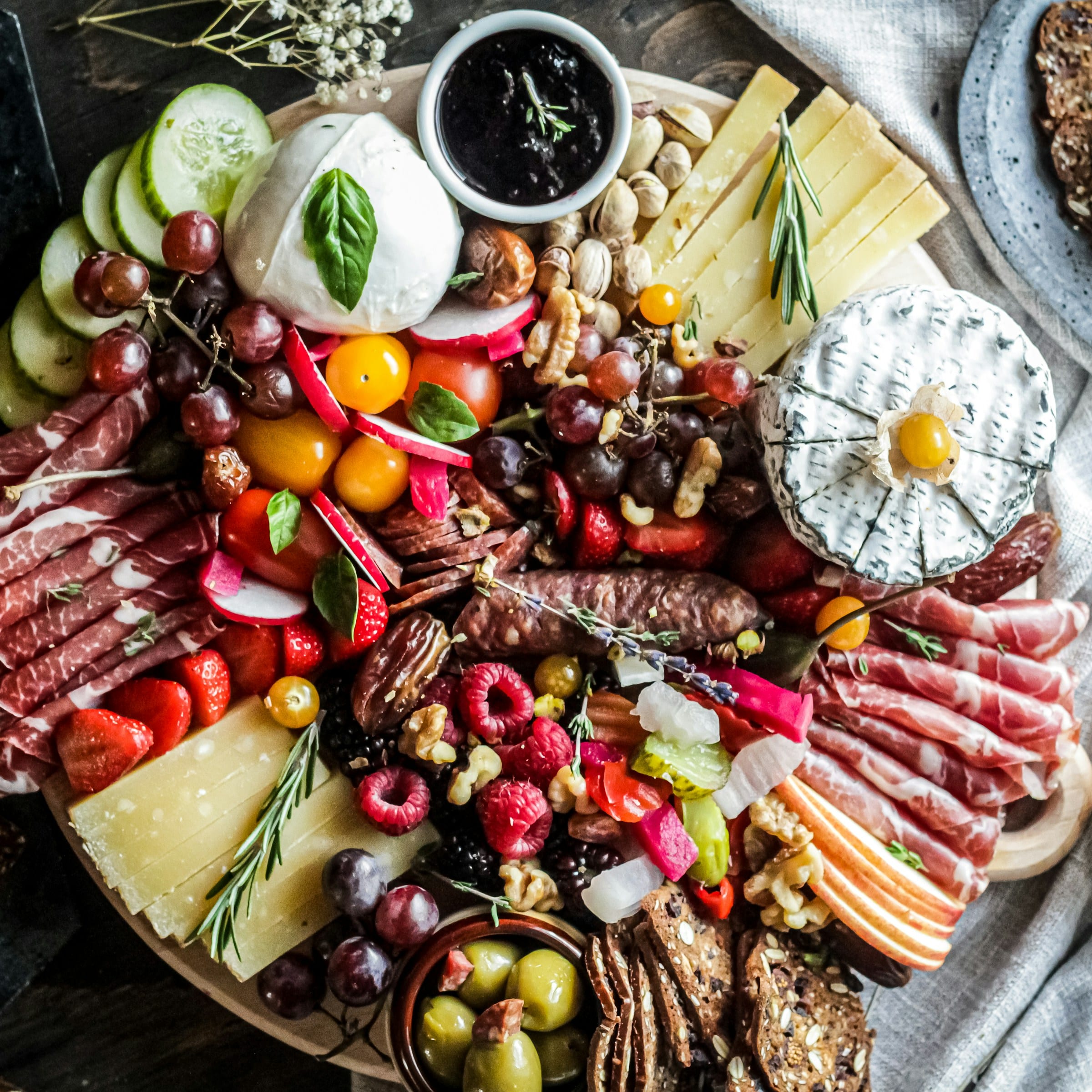 Charcuterie and cheese board